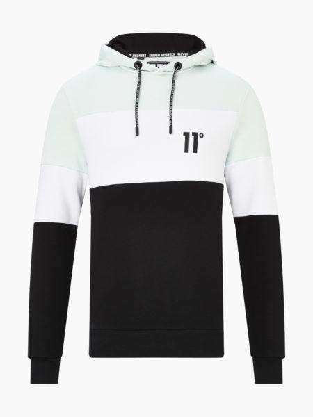 HOTTERSHOP 11 DEGREES TRIPLE PANEL CUT AND SEW PULLOVER HOODIE GLACIER GREEN