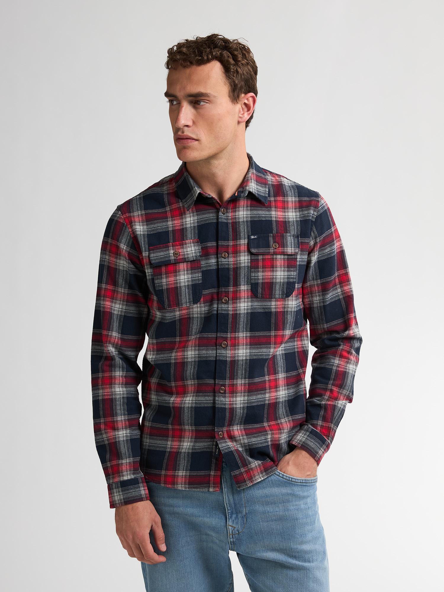 Camisa Cuadros Petrol Rojo Marino