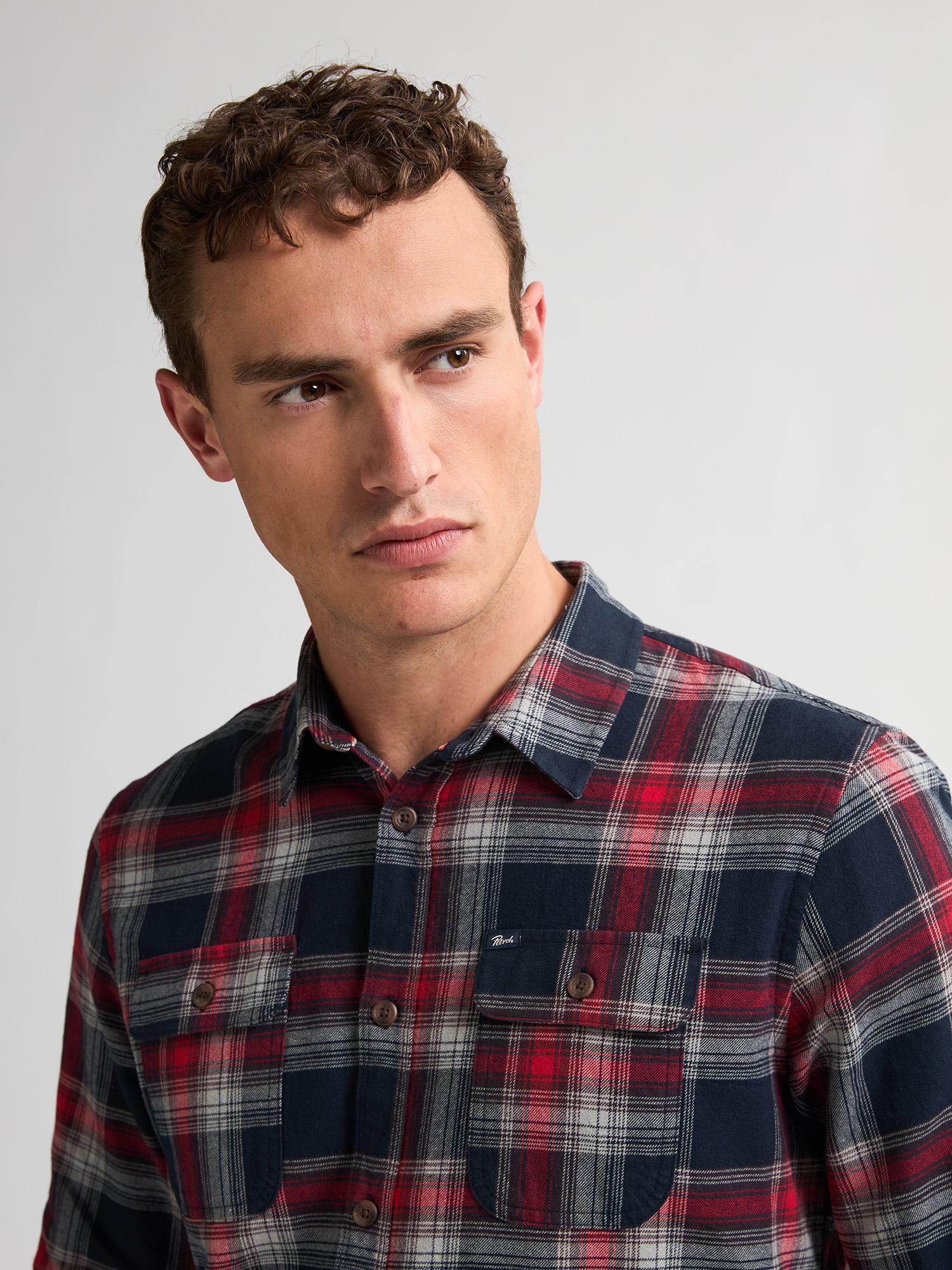 Camisa Cuadros Petrol Rojo Marino