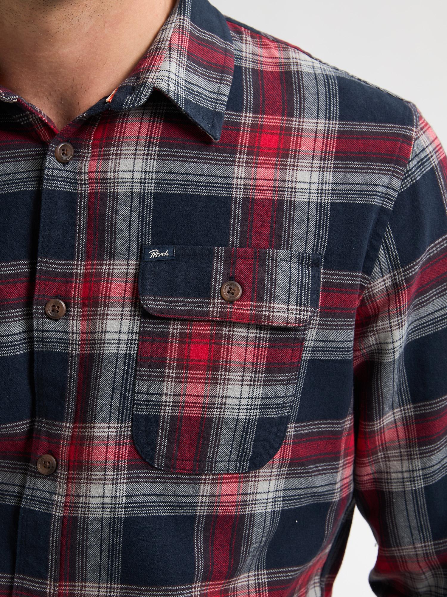 Camisa Cuadros Petrol Rojo Marino
