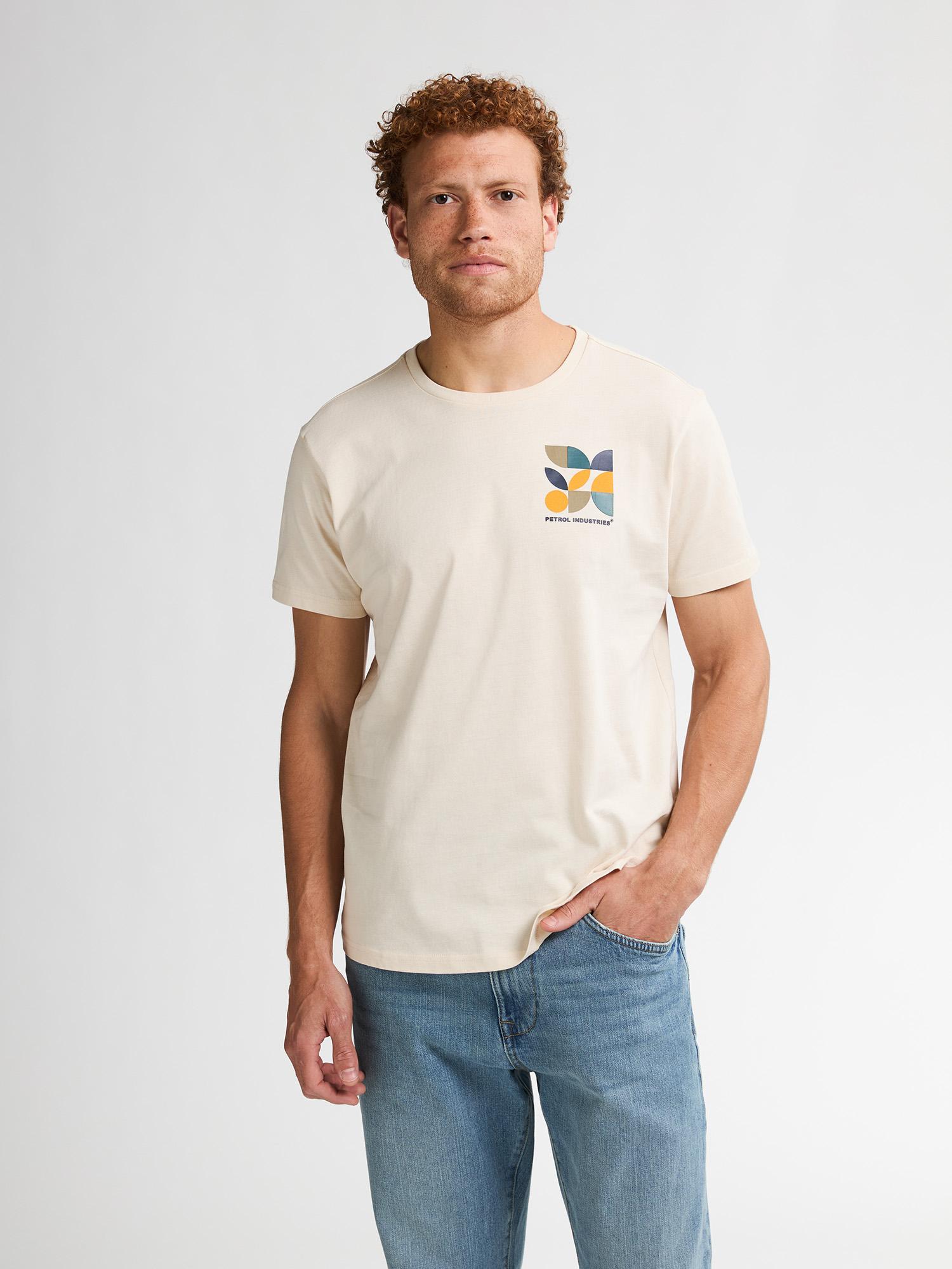 Camiseta Estampado Trasero Petrol Blanco Roto