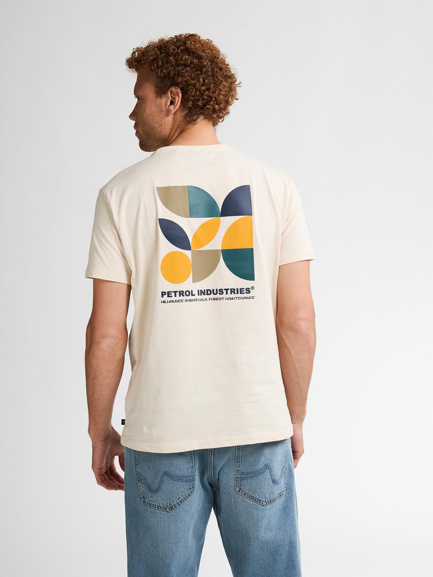 Camiseta Estampado Trasero Petrol Blanco Roto