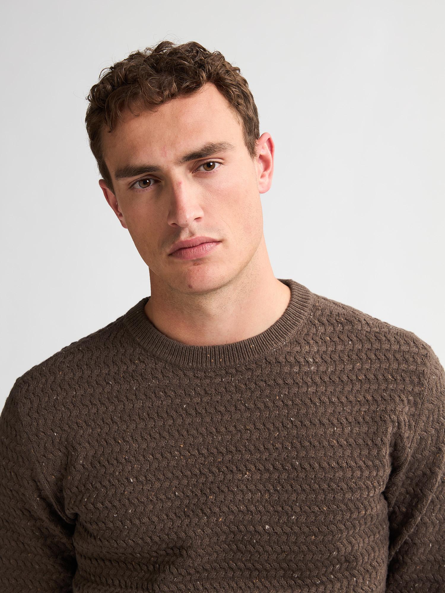 Jersey Punto Jaspeado Basico Petrol Marron