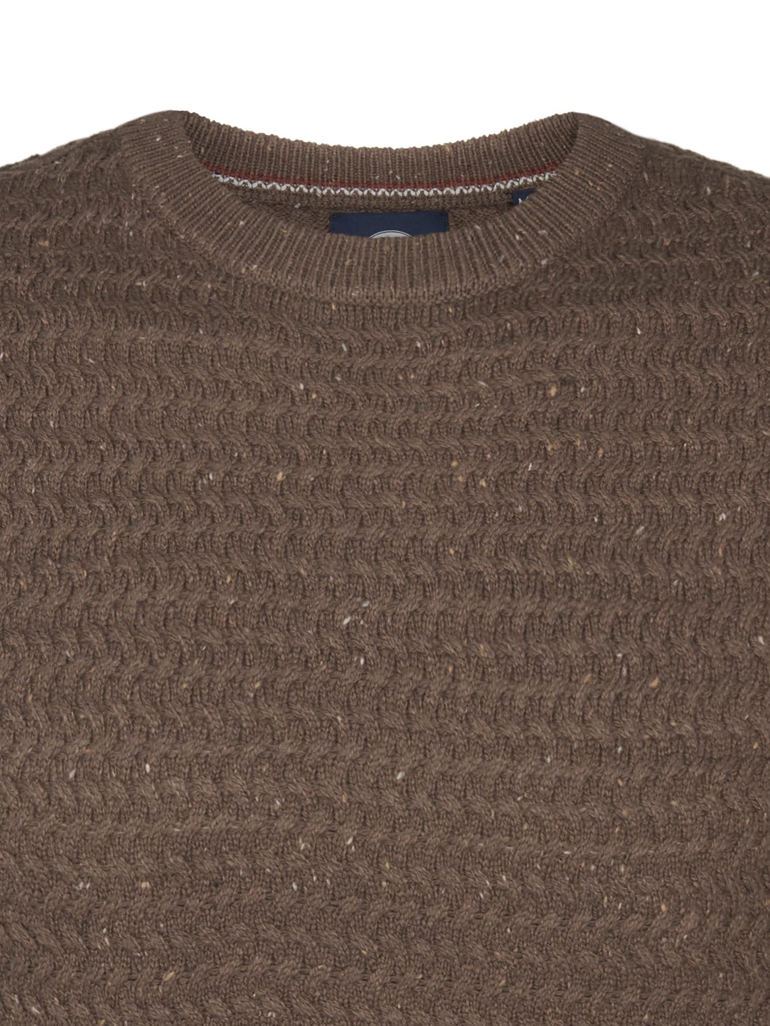 Jersey Punto Jaspeado Basico Petrol Marron