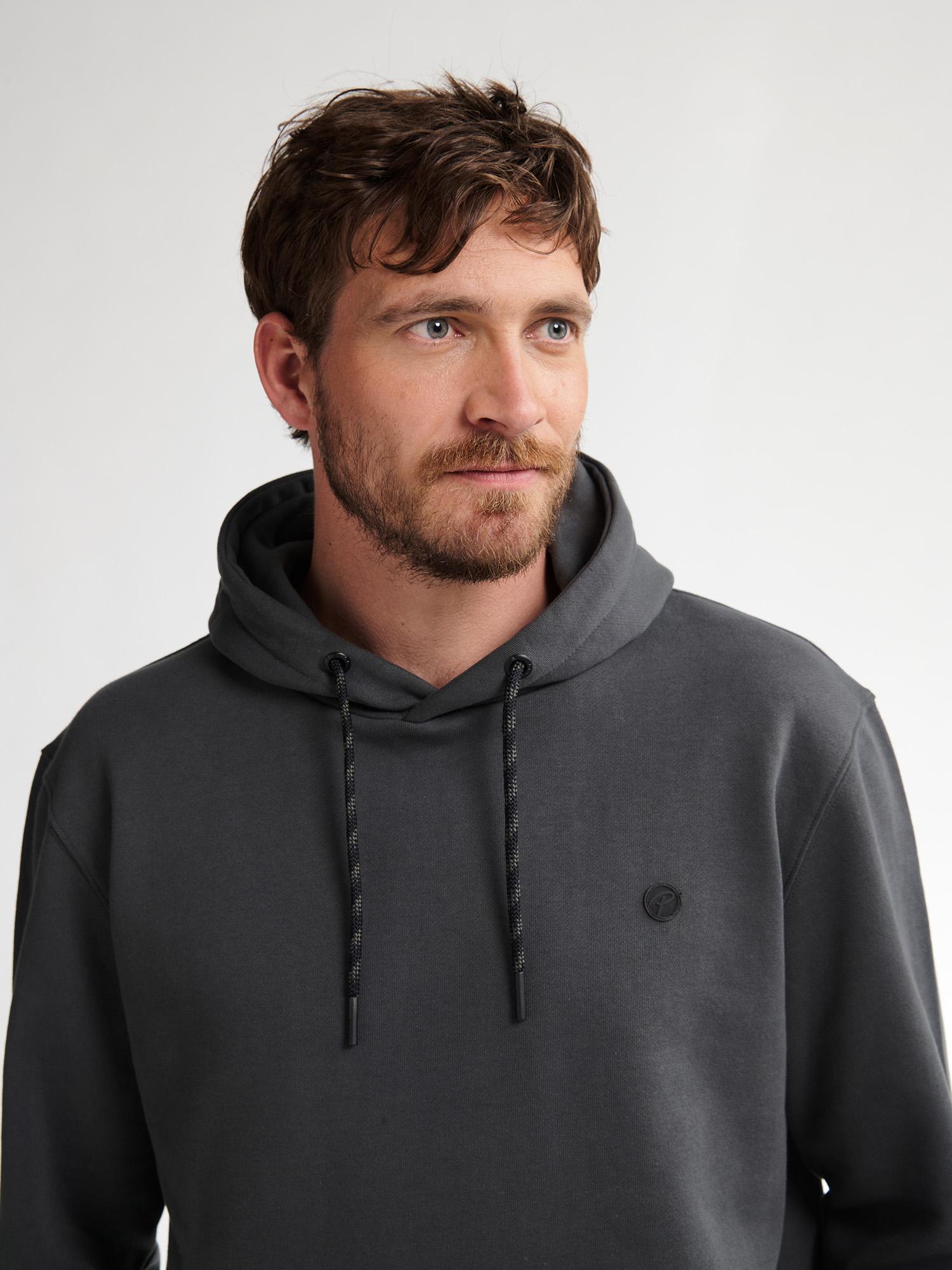 Sudadera Capucha Basica Petrol Gris Oscuro