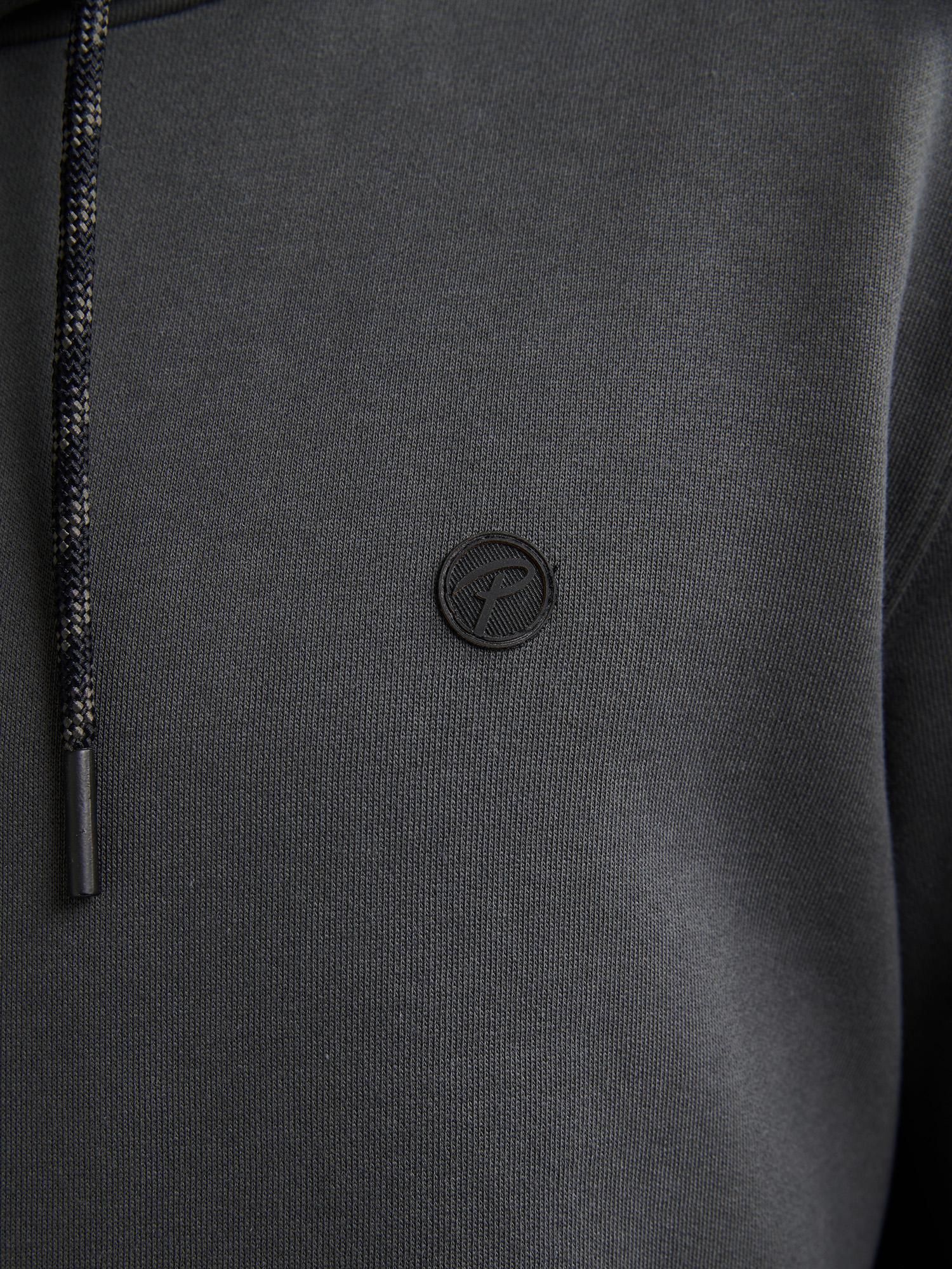 Sudadera Capucha Basica Petrol Gris Oscuro - Imagen 3
