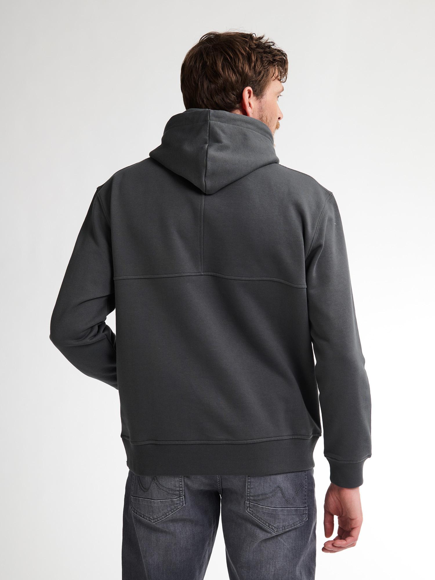 Sudadera Capucha Basica Petrol Gris Oscuro