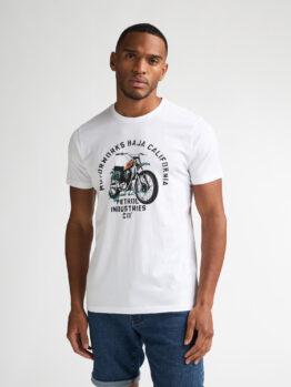 Camiseta Grafica Moto Petrol Industries Blanco