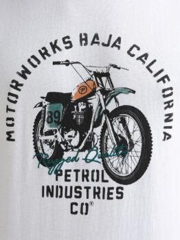 Camiseta Grafica Moto Petrol Industries Blanco