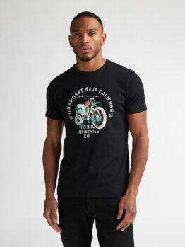 Camiseta Grafica Moto Petrol Industries Negro