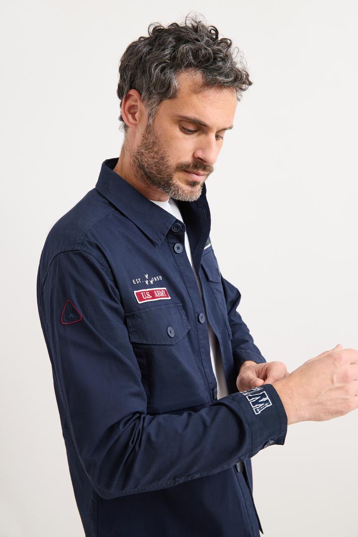 Sobrecamisa Con Parches Williot Marino