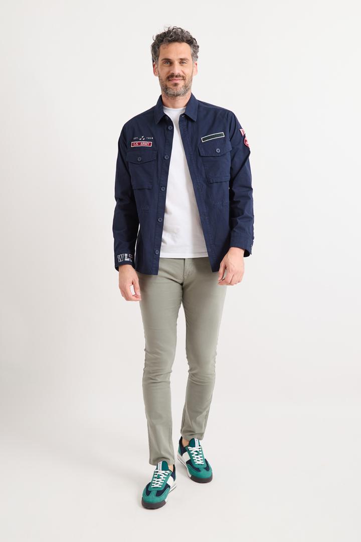 Sobrecamisa Con Parches Williot Marino