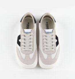 Victoria Zapatillas Hombre Olmo Barefoot Piel Serraja Blanco Negro