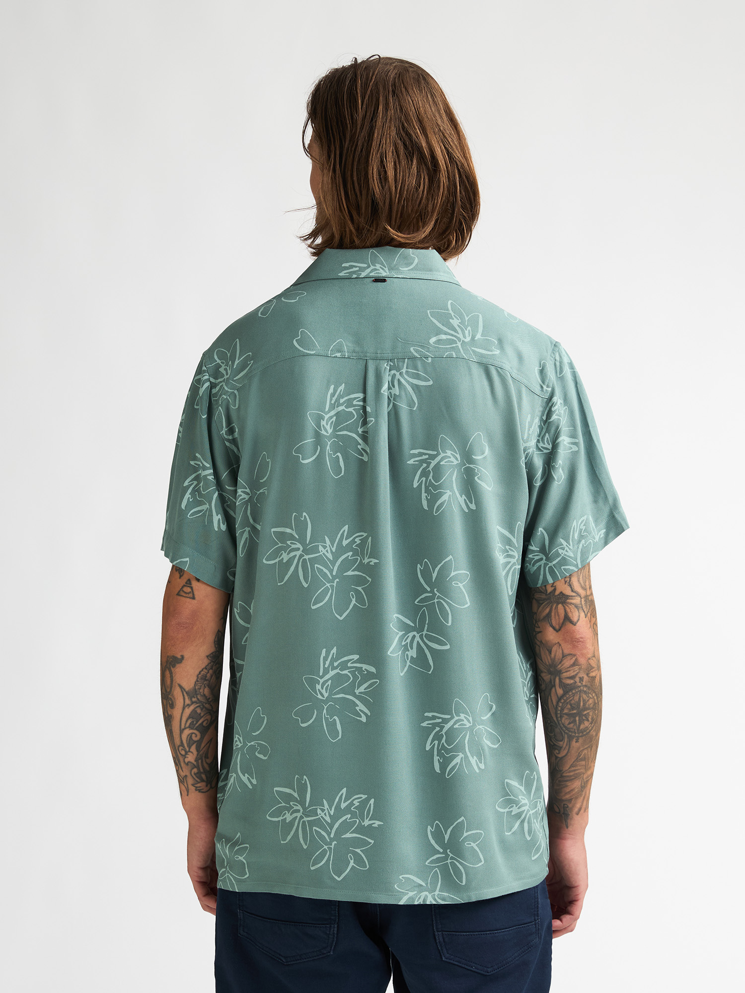 Camisa Manga Corta Estampada Petrol Industries Verde - Imagen 3