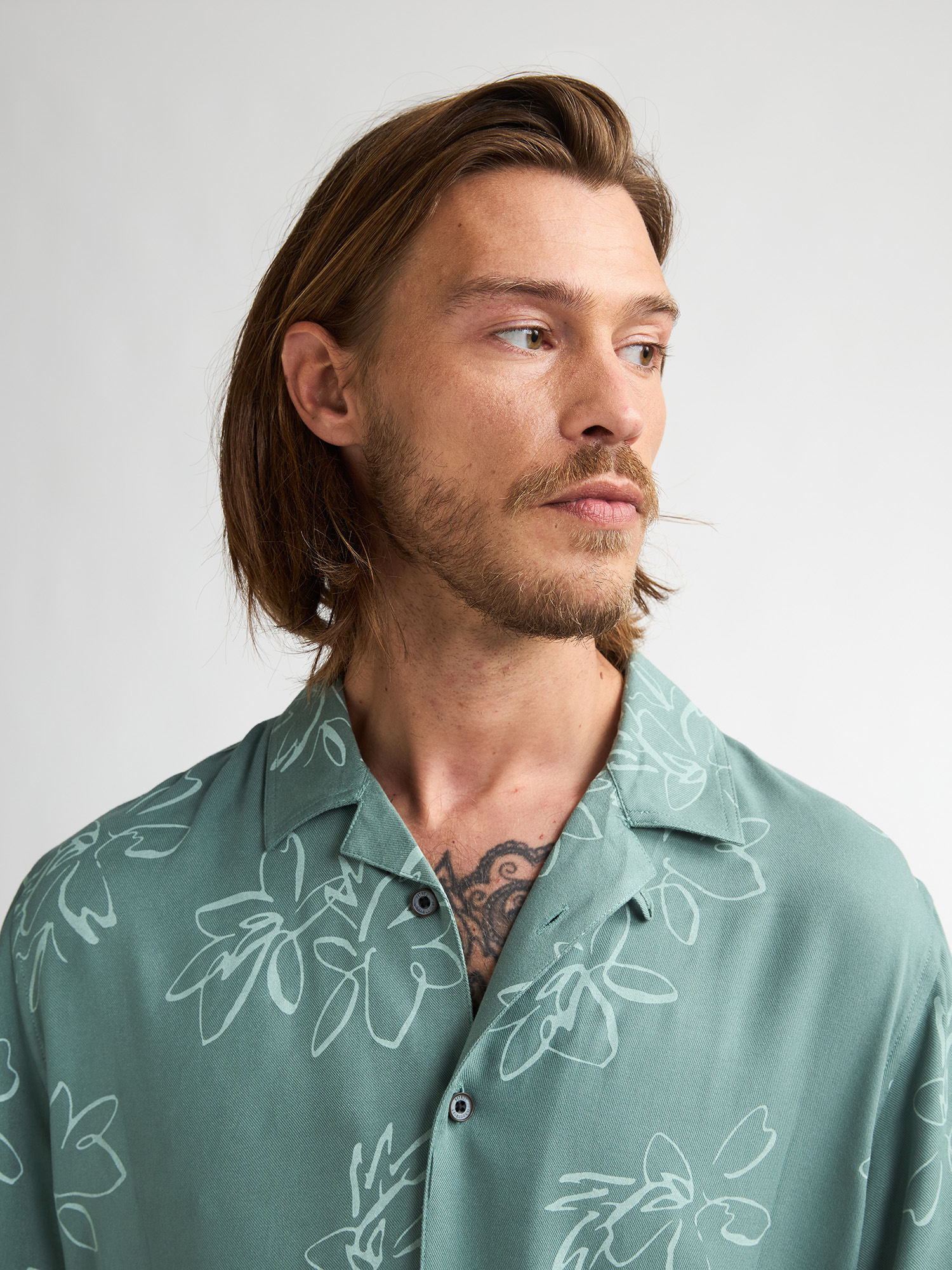 Camisa Manga Corta Estampada Petrol Industries Verde