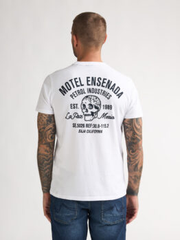 Camiseta Estampado Calavera Petrol Industries Blanco