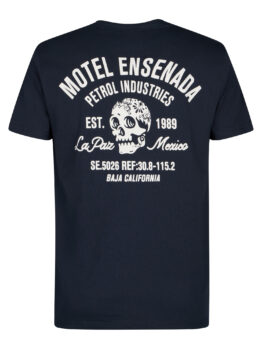 Camiseta Estampado Calavera Petrol Industries Negro