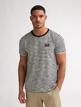 Camiseta Rayas Petrol Industries Negro