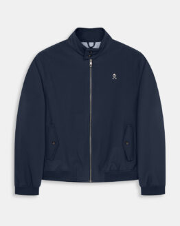 Harper Cazadora Harrington Cuello Mao Azul Marino