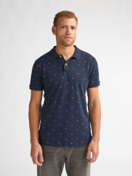 Polo Piqué Estampado Petrol Industries Azul Marino