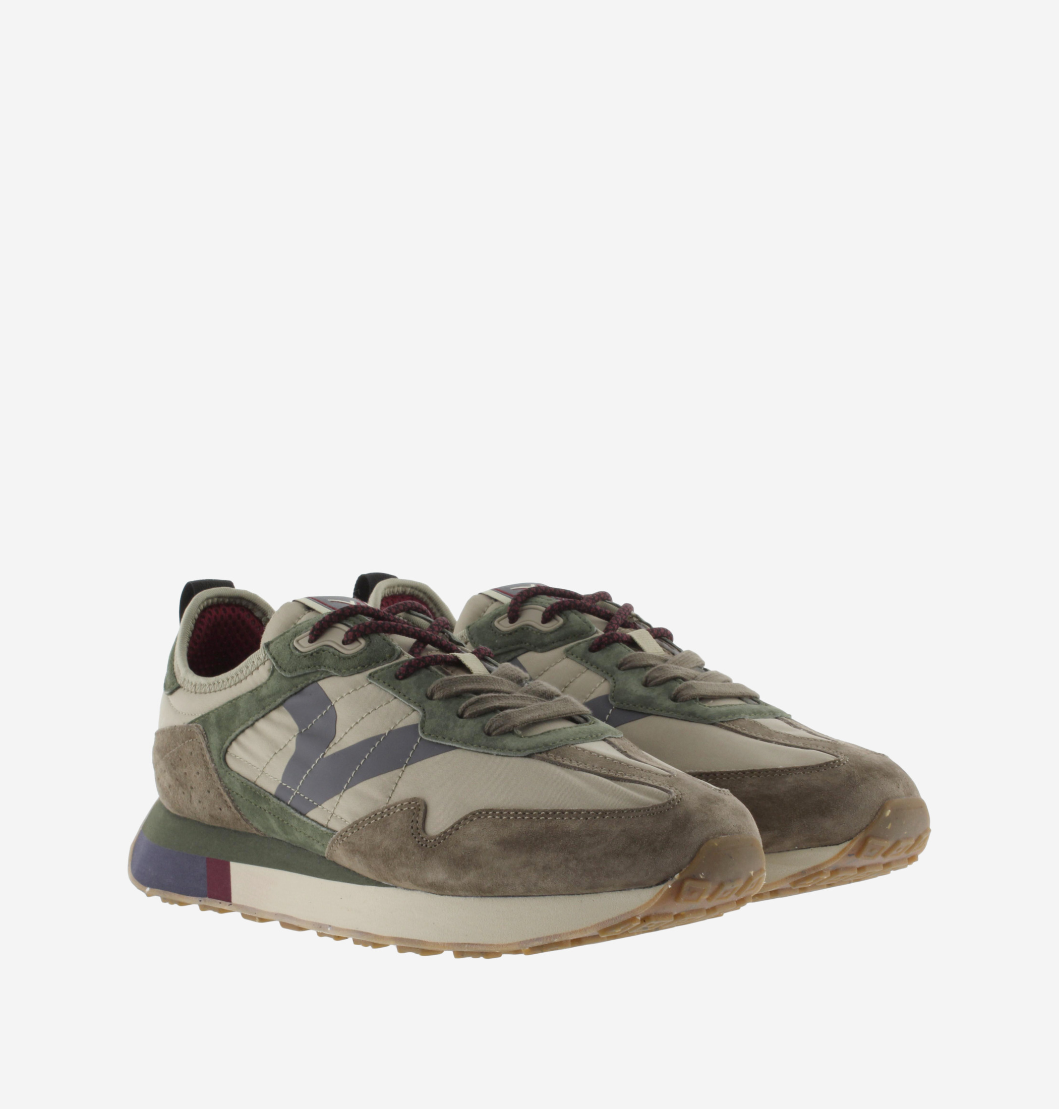 Zapatilla Victoria Bolt Retro Runner Caqui y Verde - Imagen 5